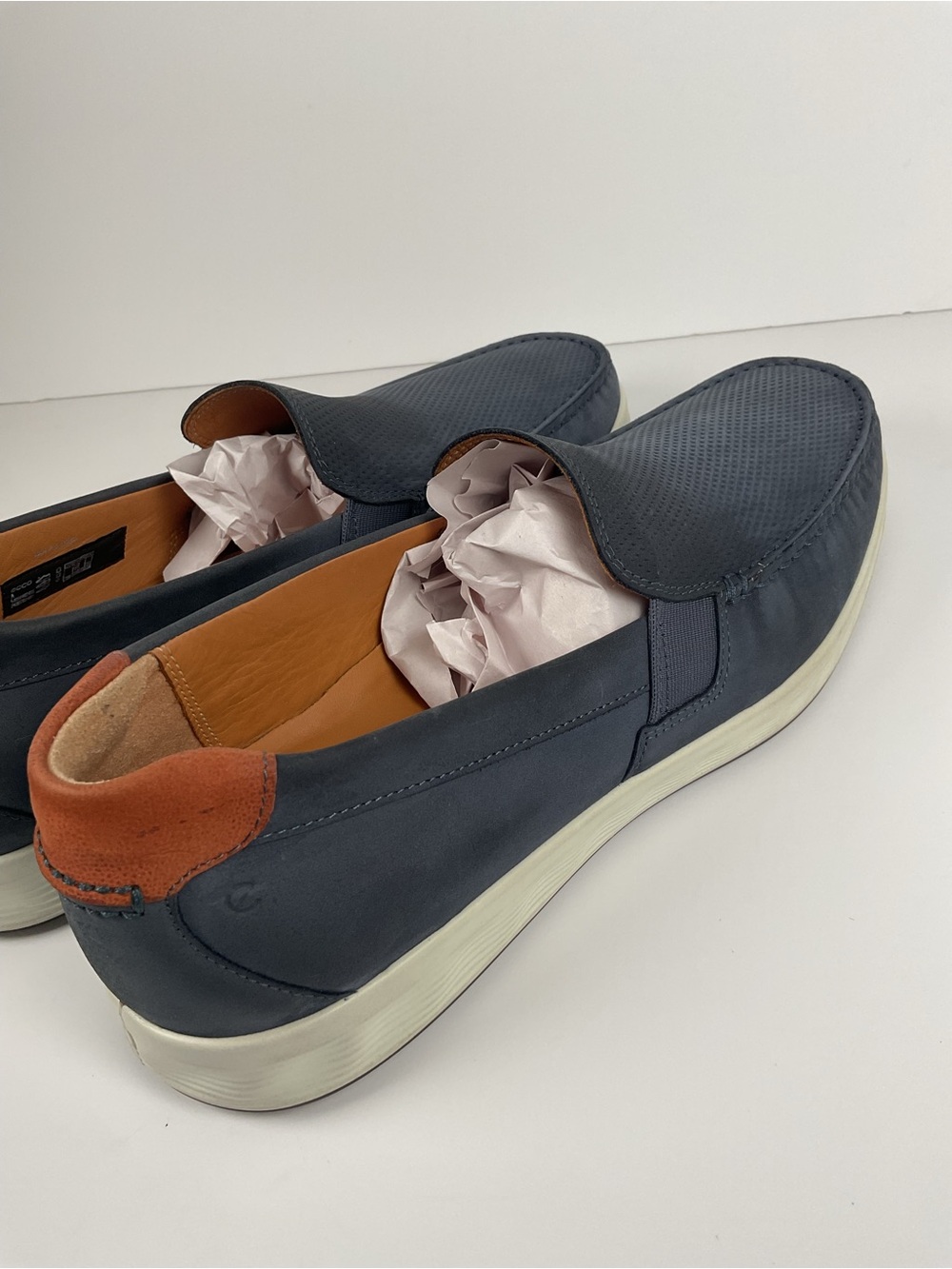 ECCO Men’s Blue Leather Loafers Slip On Comfort Casual Walking Shoes EU 44 - Picture 5 of 9